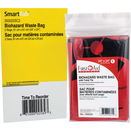 SmartCompliance&reg; Refill Waste Bags, Bio-Hazard, 24" L x 24" W Cam Industrial
