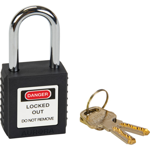 Lock for Lockouts, Safety Padlock, Keyed Different, Thermoplastic, 1-1/2" Width Cam Industrial
