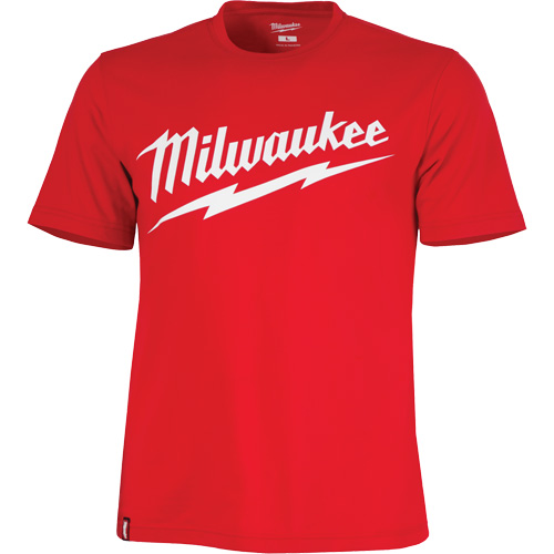 Heavy-Duty Short-Sleeved T-Shirt with Milwaukee&reg; Logo, Men's, Small, Red Cam Industrial