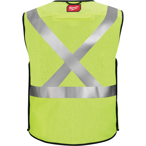 Gilet de s&eacute;curit&eacute; &agrave; maille d&eacute;tachable, Noir/Jaune lime haute visibilit&eacute;, Moyen/Petit Cam Industrial
