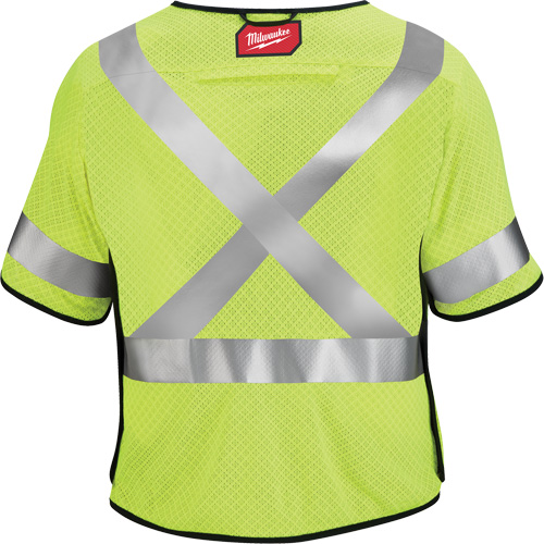 Gilet de s&eacute;curit&eacute; &agrave; maille d&eacute;tachable, Noir/Jaune lime haute visibilit&eacute;, Moyen/Petit Cam Industrial