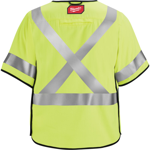 Breakaway Mesh Safety Vest, Black/High Visibility Lime-Yellow, Medium/Small Cam Industrial
