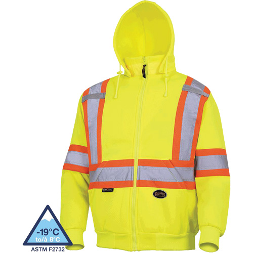 6925 Chandail &agrave; capuche, T-petit, Jaune haute visibilit&eacute; Cam Industrial
