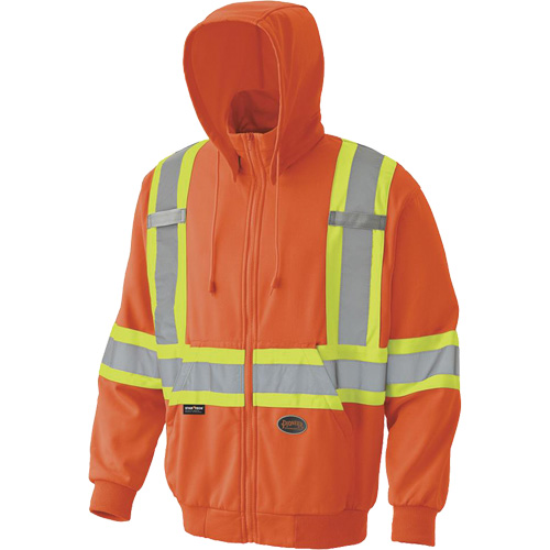 6940 Zip Style Hoodie, Small, High Visibility Orange Cam Industrial