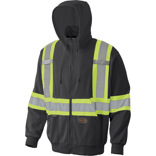 6942 Chandail capuche &agrave; fermeture &eacute;clair, Petit, Noir Cam Industrial