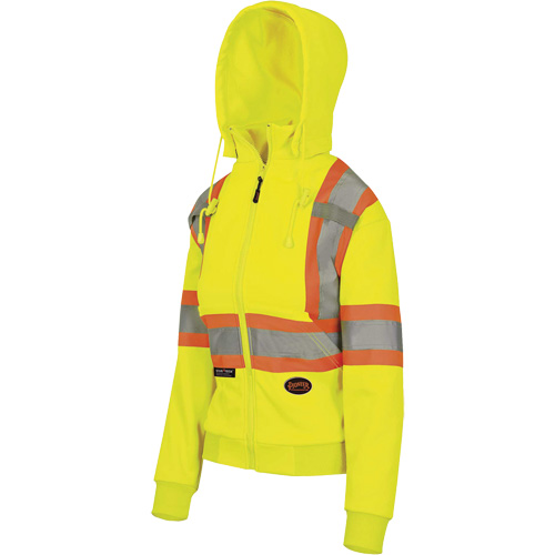 6925W Chandail &agrave; capuche avec fermeture &eacute;clair pour femme, T-petit, Jaune haute visibilit&eacute; Cam Industrial