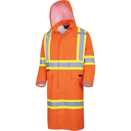 5630 Manteau long imperm&eacute;able The Rock 300D, Polyester, Petit, Orange haute visibilit&eacute; Cam Industrial