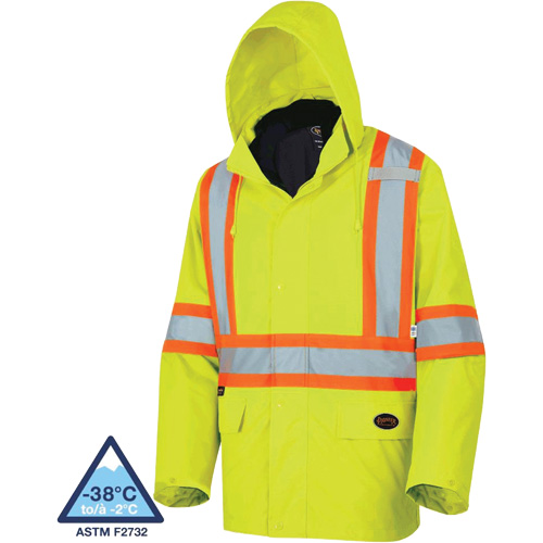 5633 The Rock 3-in-1 Parka, High Visibility Lime-Yellow, X-Small Cam Industrial