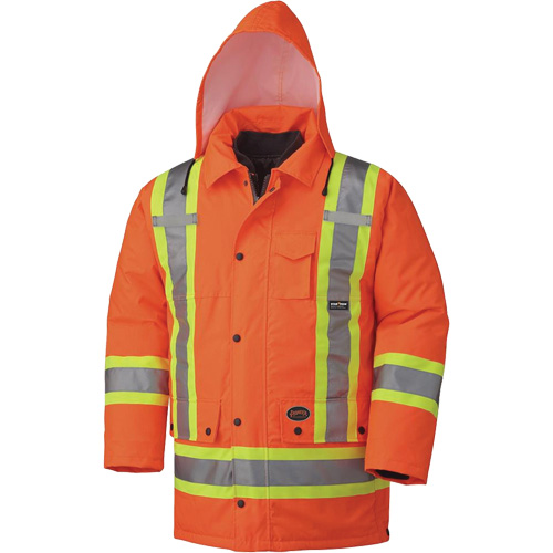 5020 Waterproof 7-in-1 Parka, High Visibility Orange, Small Cam Industrial