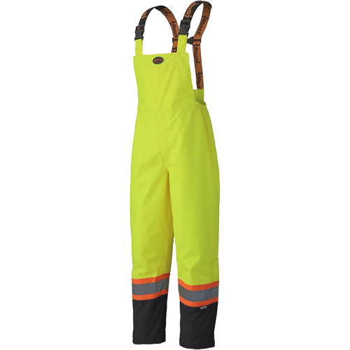 5405 Salopettes imperm&eacute;ables 300D Trilobal antid&eacute;chirure, Polyester, T-petit, Jaune lime haute visibilit&eacute; Cam Industrial