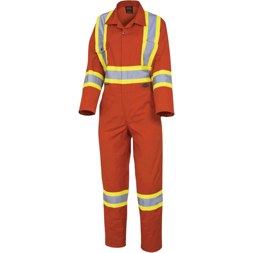 5514W Women's Safety Coveralls, X-Small, High Visibility Orange Cam Industrial