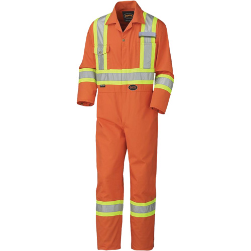 5513 Industrial Wash Coveralls, 36, High Visibility Orange Cam Industrial