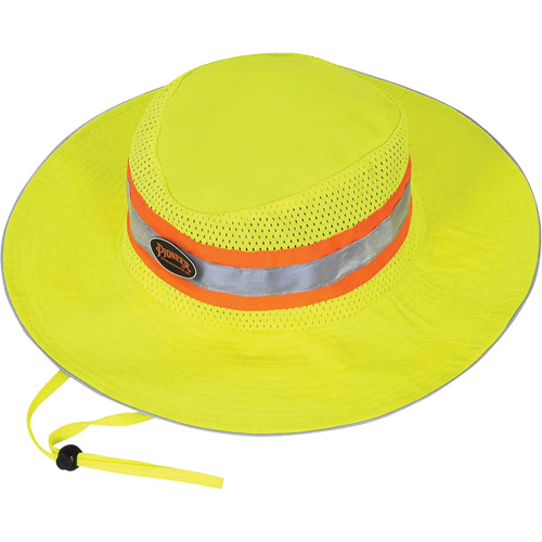 279 Chapeau de garde forestier avec sangle, Jaune lime haute visibilit&eacute;, Polyester Cam Industrial