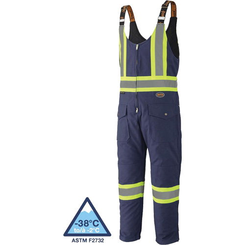 5536 Quilted Duck Overalls, Cotton, Small, Navy Blue Cam Industrial