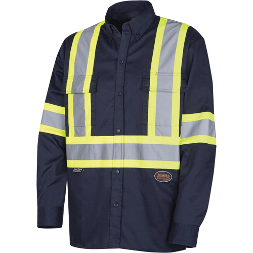 4414 Chemise de travail, Poly-coton, Petit, Bleu marin Cam Industrial