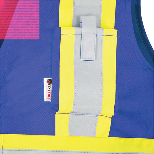 7730 FR-Tech&reg; Flame-Resistant Arc Safety Vest, Small, Royal Blue, 10 cal/cm² Cam Industrial