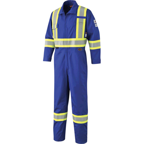 7704 FR-Tech&reg; High-Visibility Coveralls, Size 42, Royal Blue, 10 cal/cm²/9.7 cal/cm² Cam Industrial