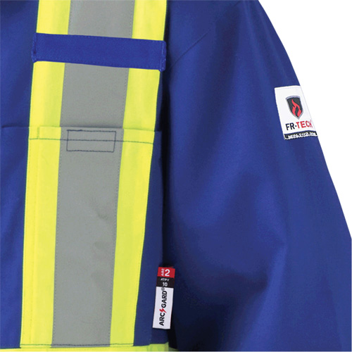7706T FR-Tech&reg; Flame-Resistant Coverall with Leg Zippers, Size 40 (Tall), Royal Blue, 9.7 cal/cm² Cam Industrial