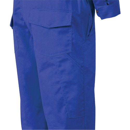 7706T FR-Tech&reg; Flame-Resistant Coverall with Leg Zippers, Size 40 (Tall), Royal Blue, 9.7 cal/cm² Cam Industrial