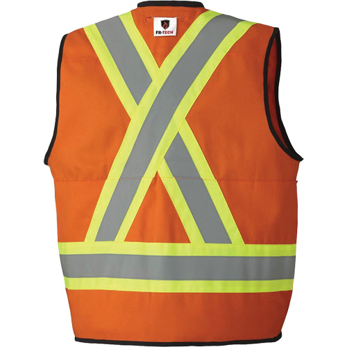 7732 Veste d'arpenteur ignifuge et r&eacute;sistant aux arcs &eacute;lectriques FR-Tech, Petit, Orange haute visibilit&eacute;, 9,7 cal/cm² Cam Industrial