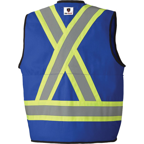 7733 Veste d'arpenteur ignifuge et r&eacute;sistant aux arcs &eacute;lectriques FR-Tech, Petit, Bleu royal, 9,7 cal/cm² Cam Industrial
