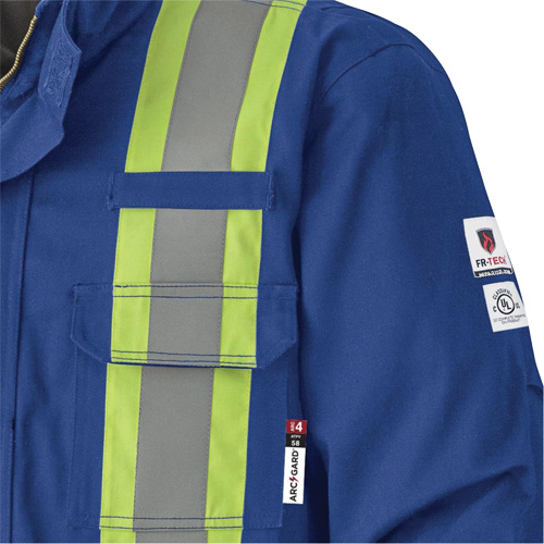5523 Flame-Resistant Safety Parka, Small, Royal Blue, 58 cal/cm² Cam Industrial