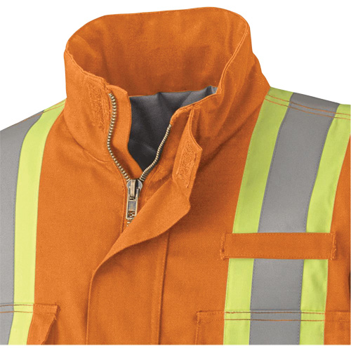 5533 Flame-Resistant Safety Parka, Small, High Visibility Orange, 58 cal/cm² Cam Industrial