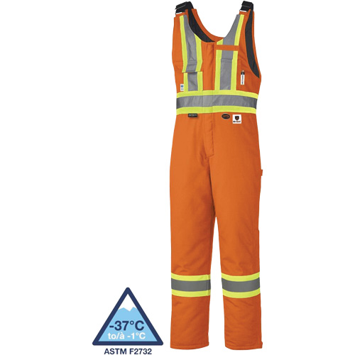 5534A Flame-Resistant Quilted Safety Overalls, Small, Orange Cam Industrial