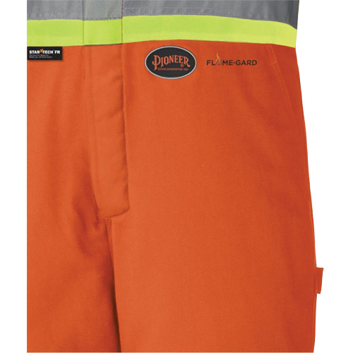 5534A Flame-Resistant Quilted Safety Overalls, Small, Orange Cam Industrial