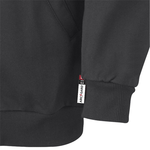 337 Flame-Resistant Zip Style Hoodie, Men's, X-Small, Black, 22 cal/cm² Cam Industrial