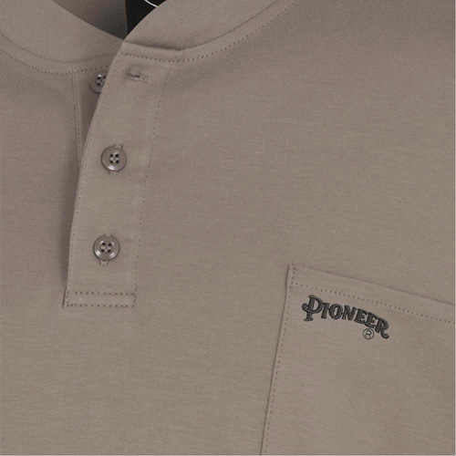 331 Chandail Henley en tricot interlock ignifuge, Petit, Beige Cam Industrial