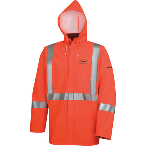 576J Veste de pluie ignifuge haute visibilit&eacute;, Petit, Orange haute visibilit&eacute; Cam Industrial