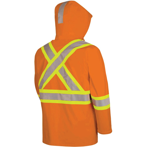 5880 Manteau de pluie ignifuge et protection contre les &eacute;clats d'arc &eacute;lectrique, T-petit, Orange haute visibilit&eacute;, 10 cal/cm² Cam Industrial