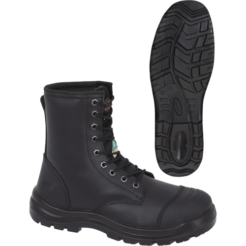 1027 Bottes de travail 8" noires, Cuir, Embout Acier, Taille 10 Cam Industrial