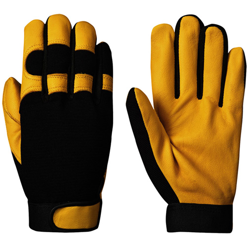 890 Mechanic's Style Ergonomic Gloves, Grain Goatskin Palm, Size Small Cam Industrial