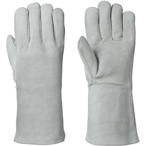 830 Gants de soudeur doubl&eacute;s en molleton, Cuir de vache refendu, Taille Moyen Cam Industrial