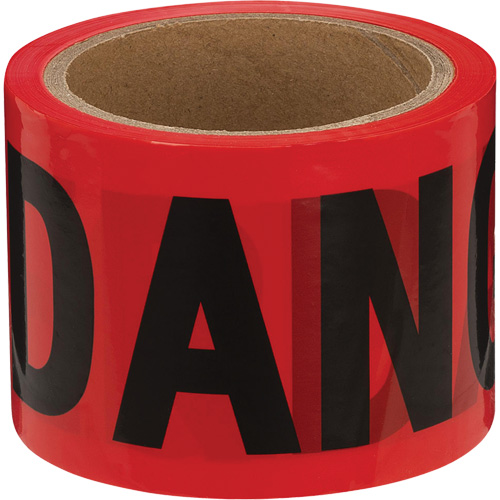 388 Ruban de danger, Bilingue, 3" la x 200' lo, 1,5 mil, Noir/rouge Cam Industrial