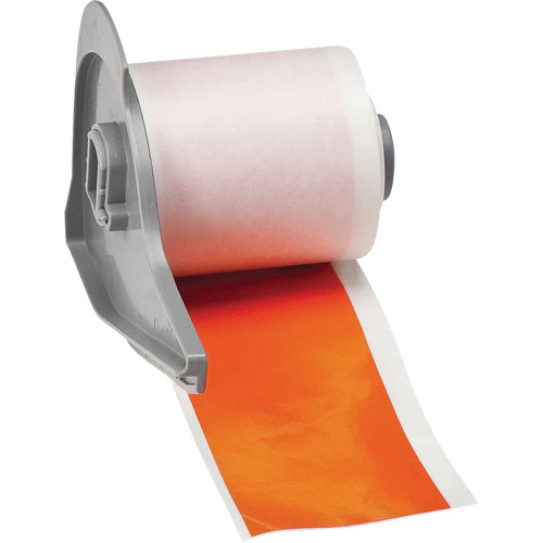 Ruban adh&eacute;sif permanent toutes saisons pour &eacute;tiquettes, Vinyle, Orange, Largeur de 2" Cam Industrial