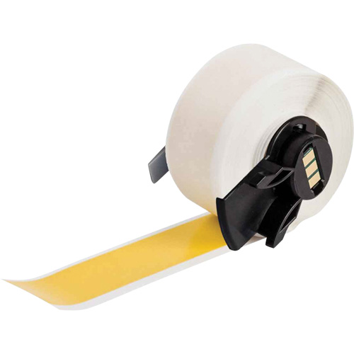 Multi-Purpose Label Tape, Vinyl, Yellow, 1.9" Width Cam Industrial