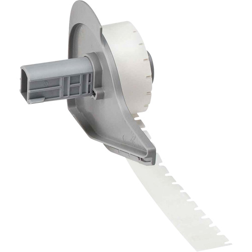 &eacute;tiquettes polyvalentes pour environnements difficiles, Polyester, 0,35" lo x 0,2" h, Noir sur transparent Cam Industrial