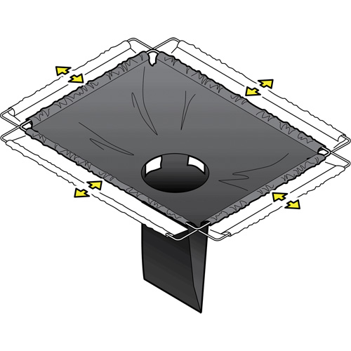 Bac de r&eacute;tention carr&eacute; Ultra-Drain Guard avec orifice de trop-plein, Huile & s&eacute;diments, 16" - 28" lo x 20" - 36" la Cam Industrial