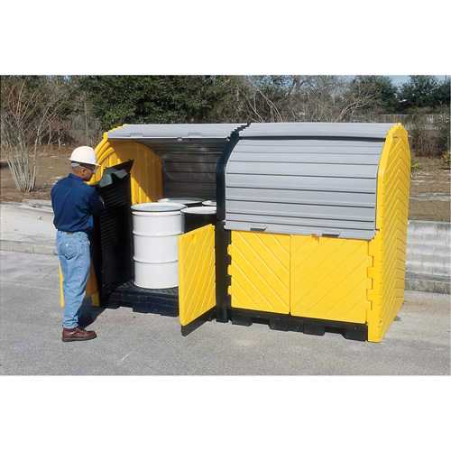 Extender Kit with Drain for Ultra-Hard Top Spill Pallets&reg;, 64" L x 79" W x 62" H, 9000 lbs. Load Capacity Cam Industrial