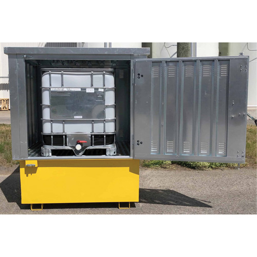 Steel Ultra-IBC Hard Top, 71.1" L x 83.1" W x 66.3" H, 5640 lbs. Load Capacity Cam Industrial