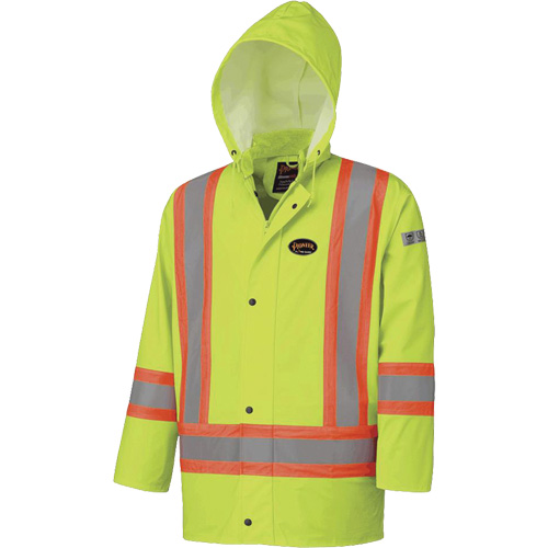 5894 Veste imperm&eacute;able r&eacute;sistant &agrave; la flamme, 2T-Grand, Jaune lime haute visibilit&eacute; Cam Industrial