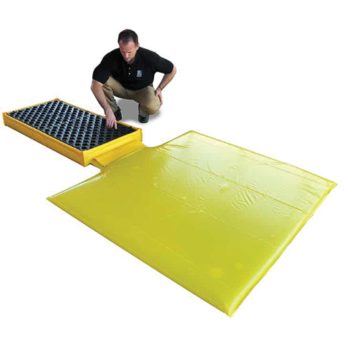 2-Drum Flexible Ultra-Spill Deck&reg; Bladder System, 88 US gal. Spill Capacity, 48" x 27" x 5" Cam Industrial