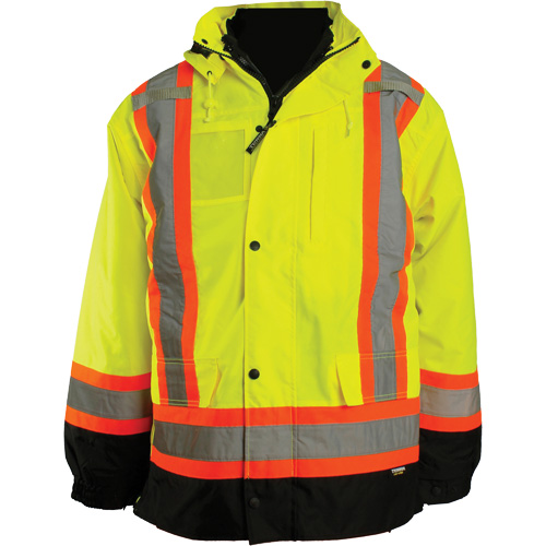 Veste 7 en 1, Polyester, Orange haute visibilit&eacute;, 3T-Grand Cam Industrial