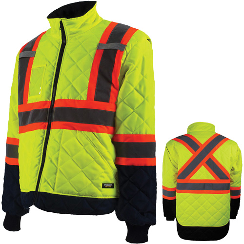 Manteau pour installations frigorifiques, Polyester, Orange haute visibilit&eacute;, Moyen Cam Industrial