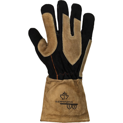 Endura&reg; 505GP MIG Welding Gloves, Grain Goatskin, Size Medium Cam Industrial