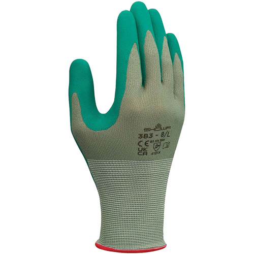 Gants de travail biod&eacute;gradables 383, 6/Petit, R&ecirc;vetement Nitrile, Calibre 13, Enveloppe en Polyester Cam Industrial