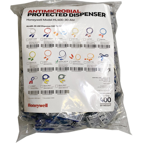 Recharge de bouchons doreille SDT-30 pour le distributeur HL400, Vrac - Sac en poly, Avec cordon Cam Industrial